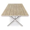 Bézs Kerti Asztal, Alumínium Váz + Polywood Lap. AZT-S1510 OAK