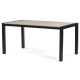 Kerti asztal 160x90 cm, alumínium, polywood, fekete, AZT-S1514 BK