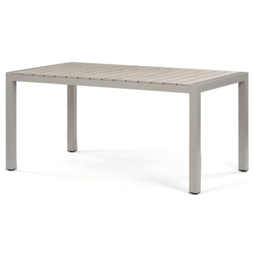 Kerti asztal 162x90 cm, alumínium, polywood, bézs, AZT-S1514 CRM