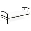 Egyszemélyes ágy 94x207 cm, fém, fekete, BED-1900 BK