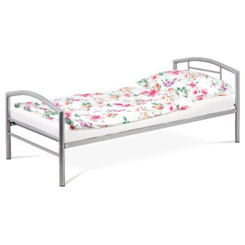 Fém Egyszemélyes Ágy 94×207 cm, Ezüst. BED-1900 SIL
