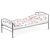 Fém Egyszemélyes Ágy 94×207 cm, Ezüst. BED-1900 SIL