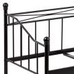 Fém Egyszemélyes Ágy 208×98 cm, Fekete Színben. BED-1905 BK