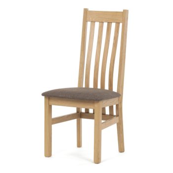   Tömör Tölgy Étkezőszék Barna Párnázott Üléssel. C-2100