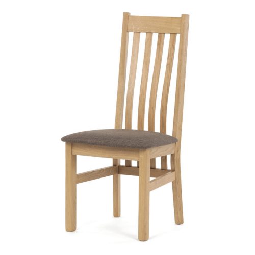 Tömör Tölgy Étkezőszék Barna Párnázott Üléssel. C-2100