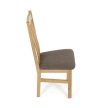Tömör Tölgy Étkezőszék Barna Párnázott Üléssel. C-2100