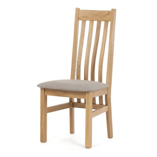 Natúr Tömörfa Étkezőszék, Bézs Üléssel. C-2100 CRM2