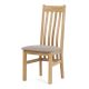 Natúr Tömörfa Étkezőszék, Bézs Üléssel. C-2100 CRM2