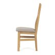 Natúr Tömörfa Étkezőszék, Bézs Üléssel. C-2100 CRM2