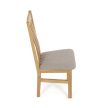 Natúr Tömörfa Étkezőszék, Bézs Üléssel. C-2100 CRM2