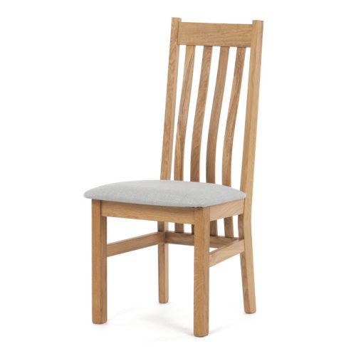 Natúr Tömörfa Étkezőszék, Ezüst Üléssel. C-2100 SIL2