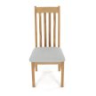 Natúr Tömörfa Étkezőszék, Ezüst Üléssel. C-2100 SIL2