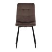 Jedálenská stolička hnedá, zamatový materiál CT-281 BR4