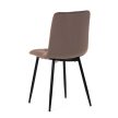 Jedálenská stolička hnedá, zamatový materiál CT-281 BR4