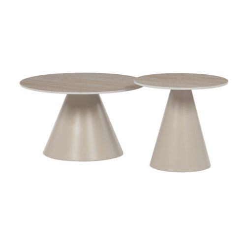 Dohányzóasztal 70×70×40,5 cm, Kerámia Travertin. CT-F4118 TRV