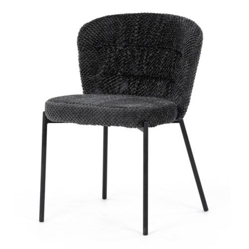 Dining Chair with Grey Bouclé Fabric CT-W1077 GREY2