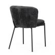 Dining Chair with Grey Bouclé Fabric CT-W1077 GREY2