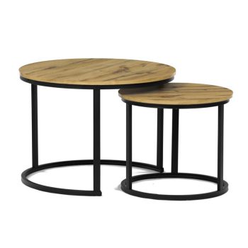 Dohányzóasztal 70×70 cm, MDF, Vad Tölgy. CT-X7122 OAK