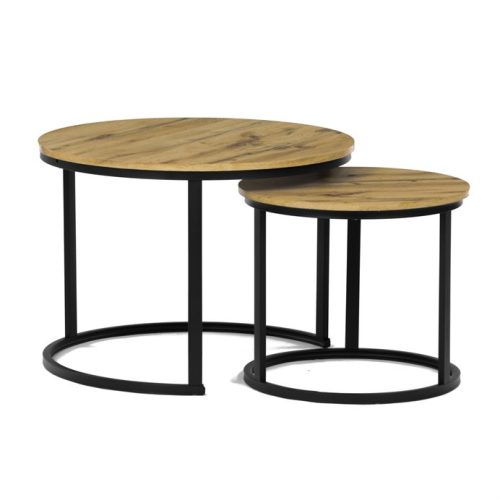 Dohányzóasztal 70×70 cm, MDF, Vad Tölgy. CT-X7122 OAK