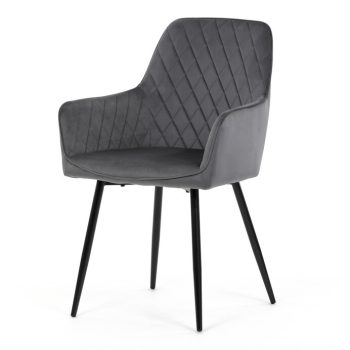 Szürke Bársony Étkezőszék. DCH-215 GREY4