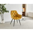 Étkezőszék sárga bársony DCH-421 YEL4