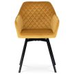 Elegáns Bársony Étkezőszék Sárga Színben Forgó Mechanizmussal. DCH-425 YEL4