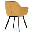 Elegáns Bársony Étkezőszék Sárga Színben Forgó Mechanizmussal. DCH-425 YEL4