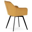 Elegáns Bársony Étkezőszék Sárga Színben Forgó Mechanizmussal. DCH-425 YEL4