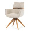 Elegantné jedálenské/konferenčné kreslo béžová látka, vratný mechanizmus DCH-D1348 LAN2