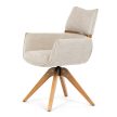 Elegantné jedálenské/konferenčné kreslo béžová látka, vratný mechanizmus DCH-D1348 LAN2