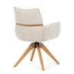Elegantné jedálenské/konferenčné kreslo béžová látka, vratný mechanizmus DCH-D1348 LAN2