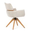 Elegantné jedálenské/konferenčné kreslo béžová látka, vratný mechanizmus DCH-D1348 LAN2