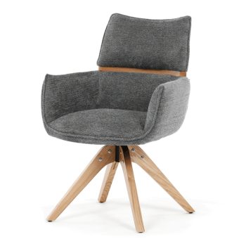 Jídelní židle, šedá, látka, DCH-D1348 GREY2