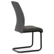 Cantilever dining chair DCL-414 grey fabric