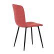 Red Corduroy Velvet Dining Chair DCL-964 RED2