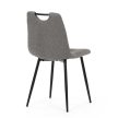Étkezőszék, szürke, szövet, DCL-V2017 GREY2
