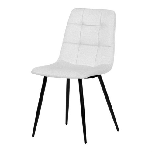 Étkezőszék, fehér, bársony szövet, DCL-X7015 WT2