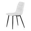 Étkezőszék, fehér, bársony szövet, DCL-X7015 WT2