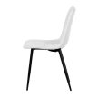 Étkezőszék, fehér, bársony szövet, DCL-X7015 WT2