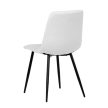 Étkezőszék, fehér, bársony szövet, DCL-X7015 WT2