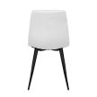Étkezőszék, fehér, bársony szövet, DCL-X7015 WT2