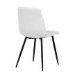 Étkezőszék, fehér, bársony szövet, DCL-X7015 WT2