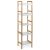 DR-013-5 Bamboo Storage Rack 5-Tier Natural with White MDF Shelves 15 kg Capacity