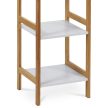 DR-013-5 Bamboo Storage Rack 5-Tier Natural with White MDF Shelves 15 kg Capacity