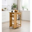 DR-046 Bamboo Rolling Storage Rack Natural