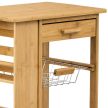 DR-046 Bamboo Rolling Storage Rack Natural