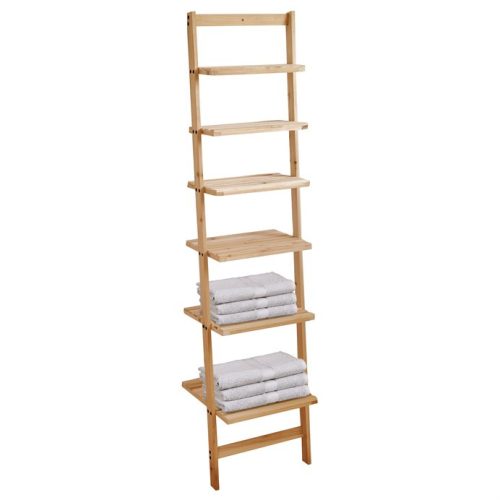 Ladder Shelf Natural Pine 6-Tier DR-N131