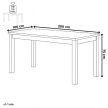 Solid Oak Dining Table 200x100 cm DS-F200