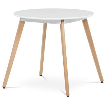 Kerek Étkezőasztal 80×80 cm, MDF, Fehér. DT-316 WT