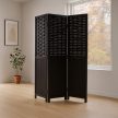 Fekete Tömörfa Paraván. EF-L145 BK